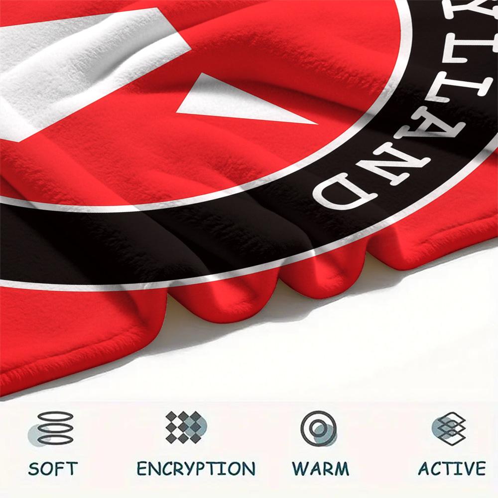 FC Midtjylland Flanelldecke mit Aufdruck, Hohe Qualität, Bequem für alle Jahreszeiten, Heimdekoration, Wärme und Komfort
