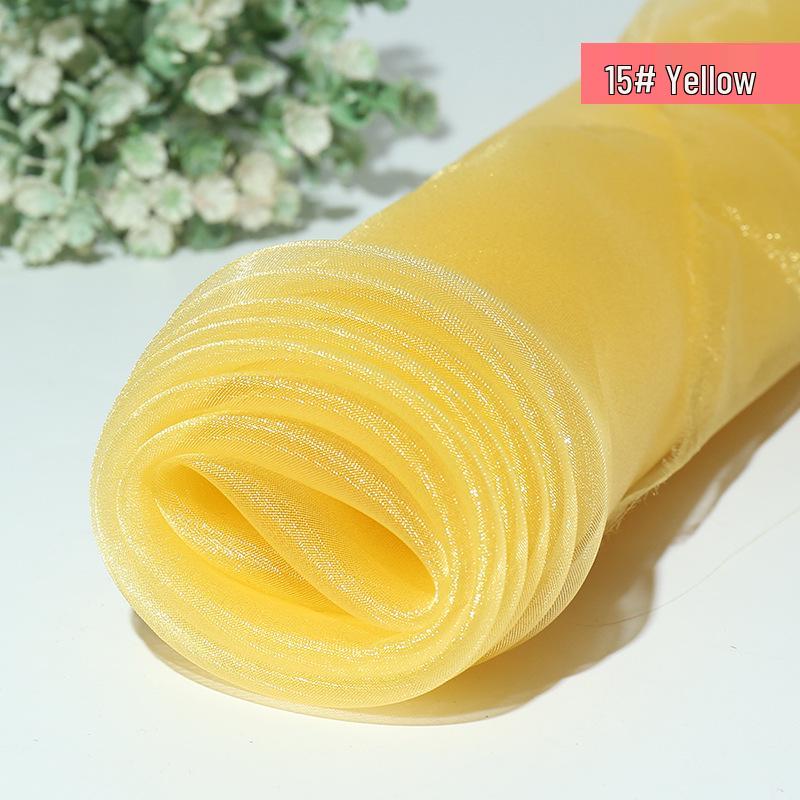 Slightly Stiff Sparkling Organza Gauze Fabric for Wedding & Evening Gowns