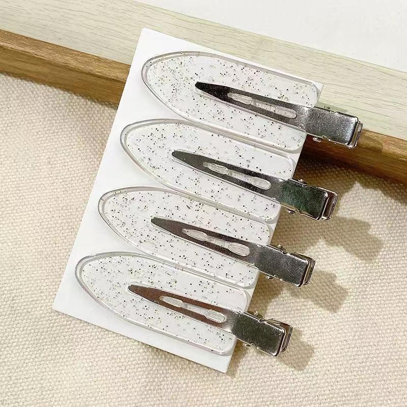 DIY Transparent Seamless Duckbill Hair Clips with Cream Glue - Colorful Internet Celebrity Side Bang Clips