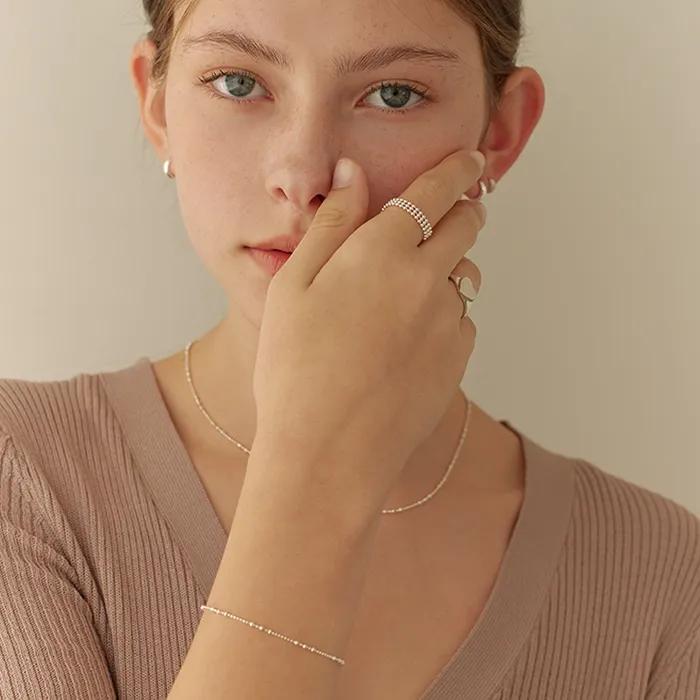 [Silver925] Shining cutting ball bracelet