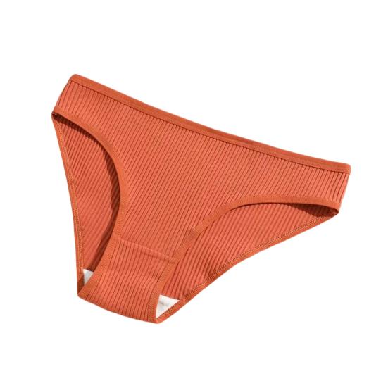 

Хлопковое нижнее белье для женщин Низкая посадка Ребристые пикантные бикини-стринги Дышащие Высокий вырез Сексуальные хипстеры L