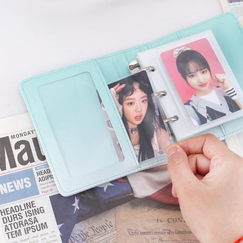 Gradient 1-Pocket Mini 3inch Photo Card Album Cute Single Slot Binder for K-pop Photocards Polaroid Pictures Small Card Holder