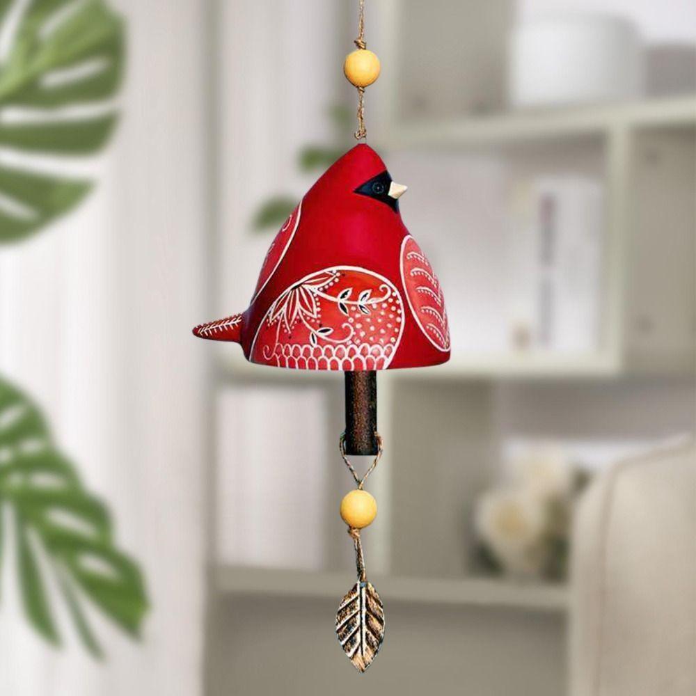 Exquisite Painted Bird Song Bell Hand Painted Hanging Ornaments Wind Chime  Door Decoration