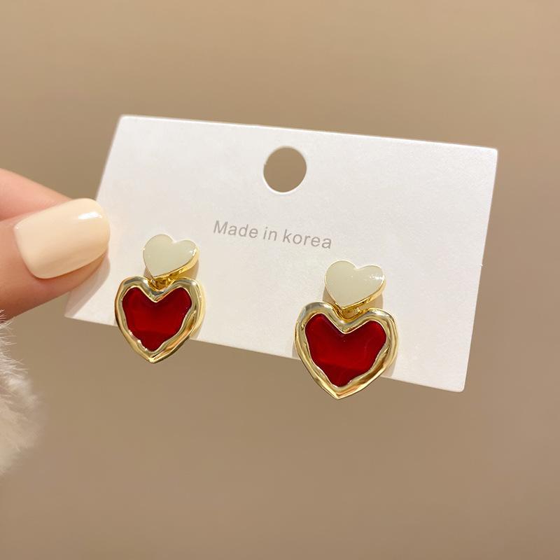 925 Silver Needle Temperament High-end Full Diamond Pearl Earrings Women's ins Wind Geometric Earrings Korean Light Luxury Earrings