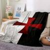 1pc Cross Flag Soft Warm Throw for Home, Office, Trave, All-Season Cozy Bedding Gift, Office Cozy Accessory 1128