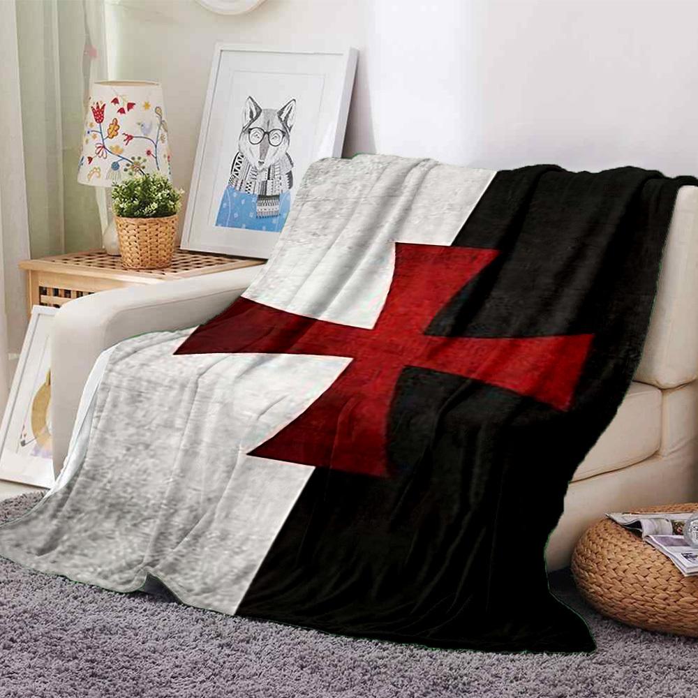 

1pc Cross Flag Soft Warm Throw for Home, Office, Trave, All-Season Cozy Bedding Gift, Office Cozy Accessory 1128 80cmx120cm(31inx47in)