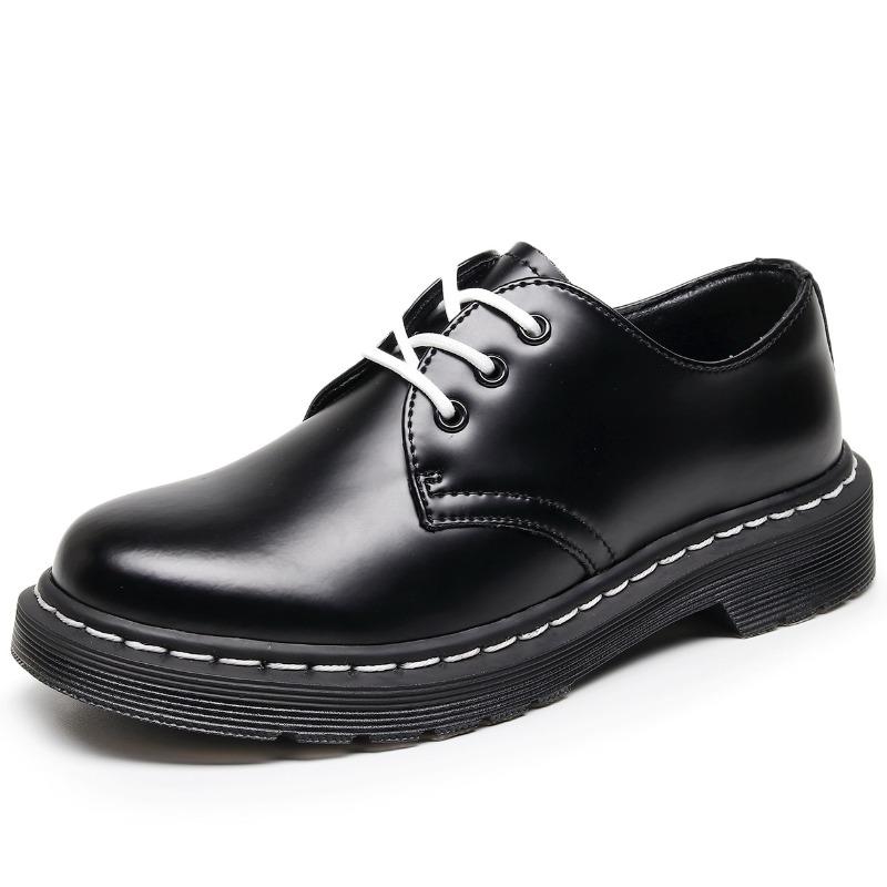 

Aberdeen 1 low-top small leather shoes women s leather large size white line round head men s couple casual tooling shoes 48