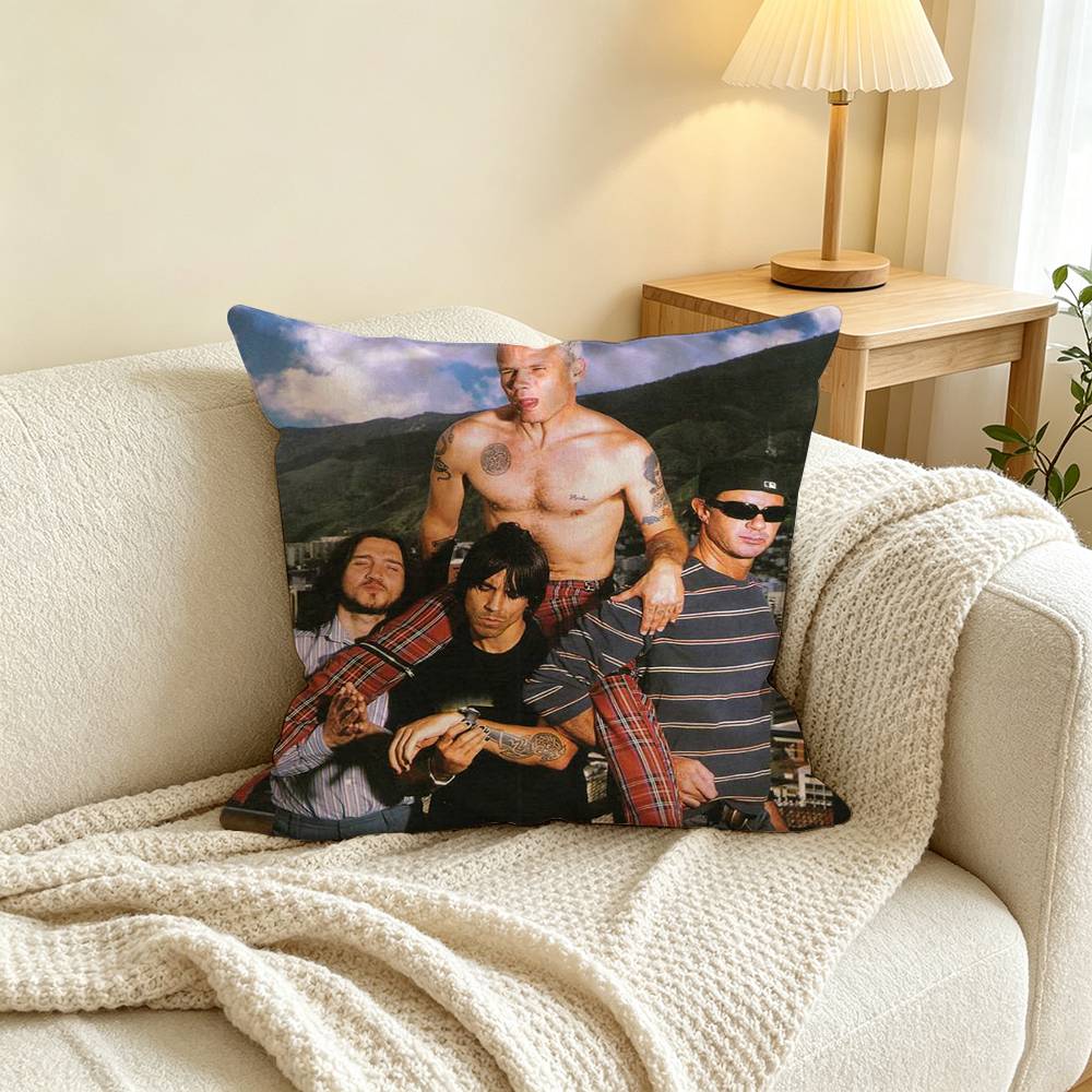 Rock Band Red Hot Chili Peppers-s Pillow Case Square Double-Sided Sofa Cushion Cover Bedroom Bedside Pillow