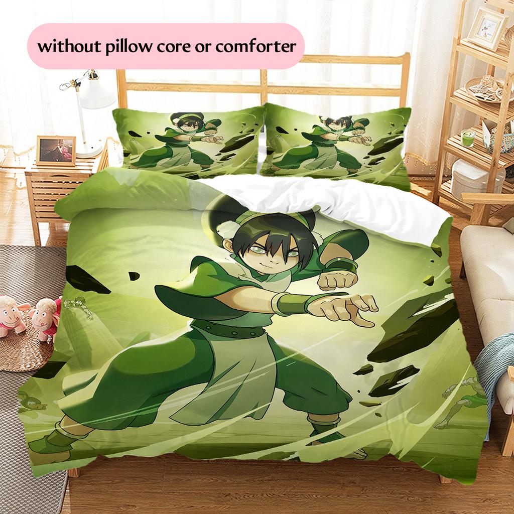 Toph Beifong  Pattern Bedding Quilt Set  Home Decoration  Gift (1 * duvet cover + 2 * pillowcase  without core)