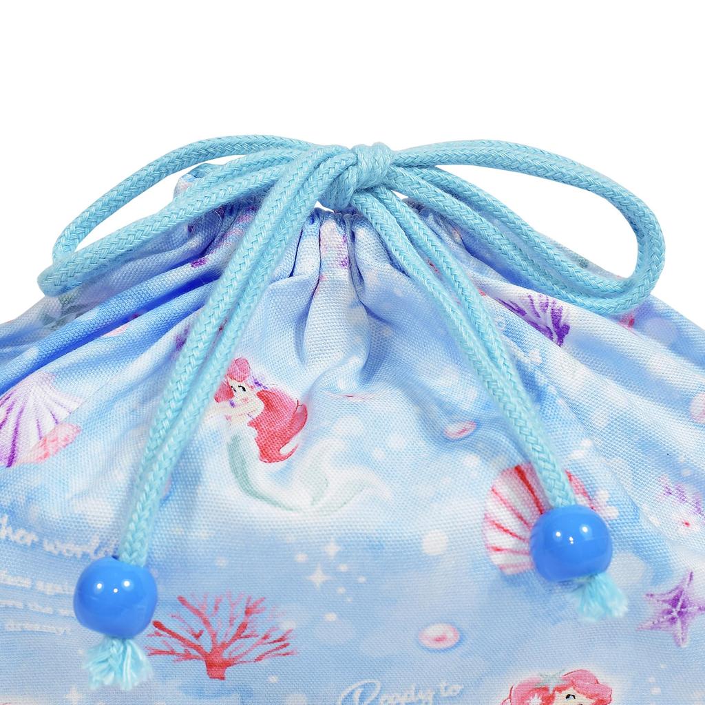 COLORFUL CANDY STYLE Disney Ariel THE LITTLE MERMAID Drawstring Lunch Bags with Name Set of Stylish Lunch Bags with Perfect for and Product N3492102