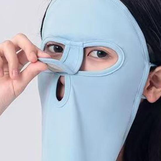 Ochrana obličeje proti slunci Ledové hedvábí Chladivá pokožka Ultralehká Prodyšná látka Ochrana celého obličeje a krku Kryt z ledového hedvábí