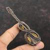 Tiger's Eye Pendant Copper Wire Wrapped Pendant Guitar Pendant Gemstone Tiger's Eye Jewelry Handmade Pendant Anniversary Gift Copper Jewelry