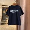 2025 100_ Cotton Simple Fashion Trend Print Breathable Casual Short Sleeve T-shirt Breathable Men's and Women's T-shirts