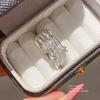 Modern Minimalist Multilayer Zircon Ring For Women With Geometric Design Gift