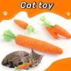 1PCS 2 Carrot Shaped Cat Chew Toys with Bells