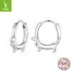 Popular Dachshund Ear Buckles, Cute Animal Vegetarian Ring Earrings S925 Sterling Silver Fashion Ear Jewelry