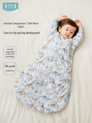 iBaby Constant Temperature Antibacterial Sleeping Bag - Padded, Anti-Kick, U-Shaped Pajamas for Boys & Girls, Autumn/Winter