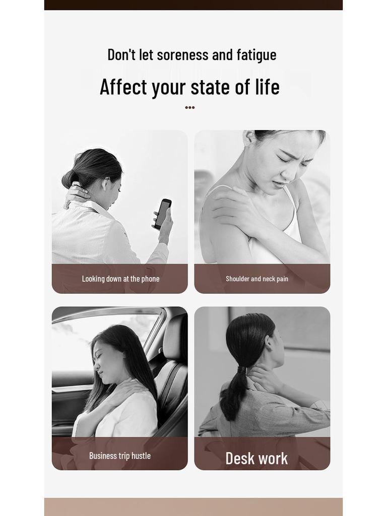 Compact Cross-Border Neck and Shoulder Massager with Heat and Kneading