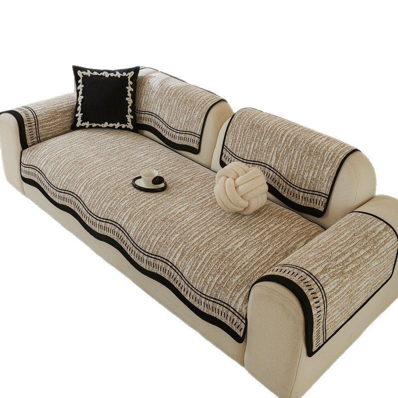 Chenier Special-Shaped Sofa Cushion  New Four-Season Universal Straight Row Three-Person Sofa Seat Cushion Non-Slip Cover Cloth Towel