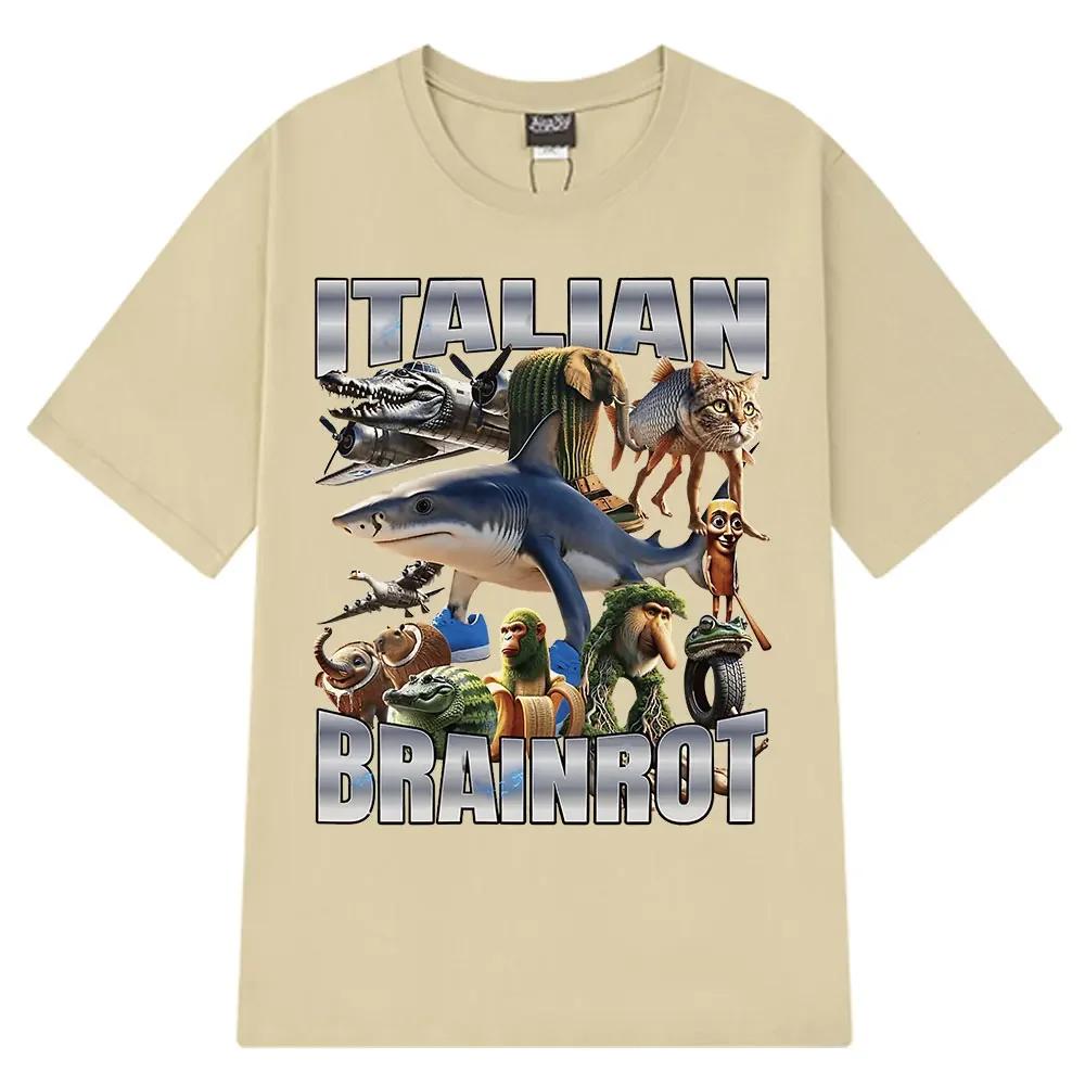 Italiensk Hjärnröta Tralalero Tralala Tung Tung Tung Sahur Bombardiro Krokodil Rolig Meme T-shirt Dam Mode T-shirts