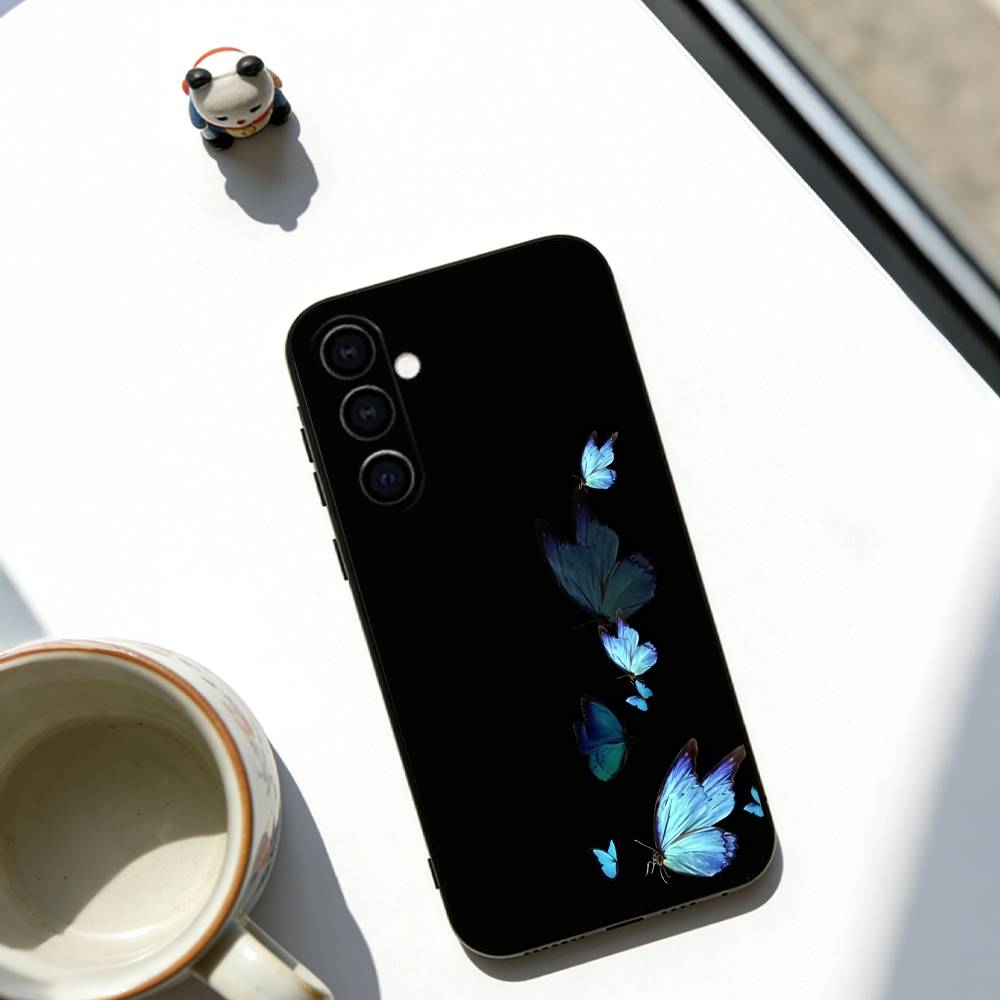 

Beautiful butterfly Phone Case For Samsung Galaxy A73,A72,A71,A70,A53,A52,A51,Soft Black Cover Samsung a11