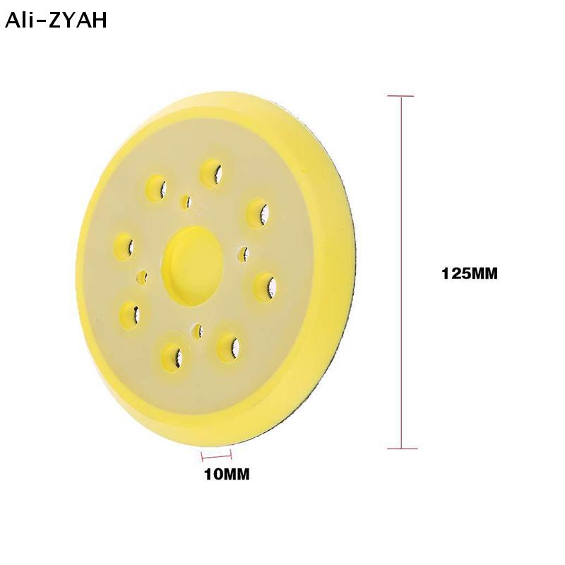 1Pc Grinding Pad 5 Inch 8 Holes Grinder Sandpaper Tray For Disc Grinder Backing Pad Hook Loop 125mm Pneumatic Polishing Machine