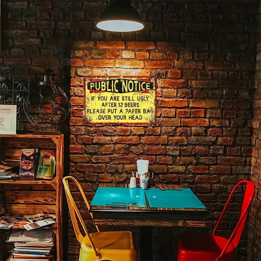 Exclusive Vintage 3D “Beware” Metal Sign - Premium Quality Metal with Eye - Catching 3D Design, Ideal Wall