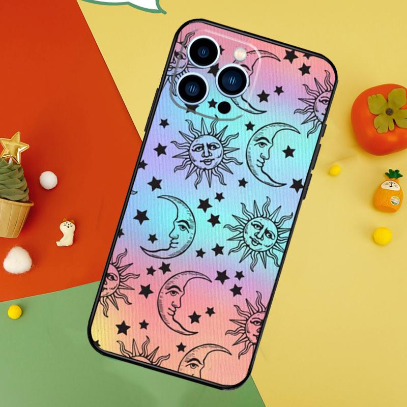 Sun Moons Star Signs Celestial Phone Case For iPhone 17 Pro Max 16 15 14 12 11 13 Pro Max Plus 12 13 Mini 16e 17 Air Cover