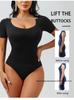 European & American Seamless Square Neck Tummy Control Bodysuit Shapewear