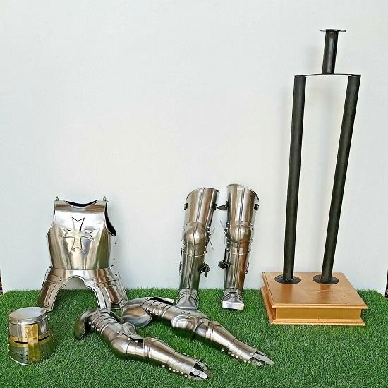 Medieval Knight Suit Of Armor Mini Armour Home Decor With Display Stand and Base