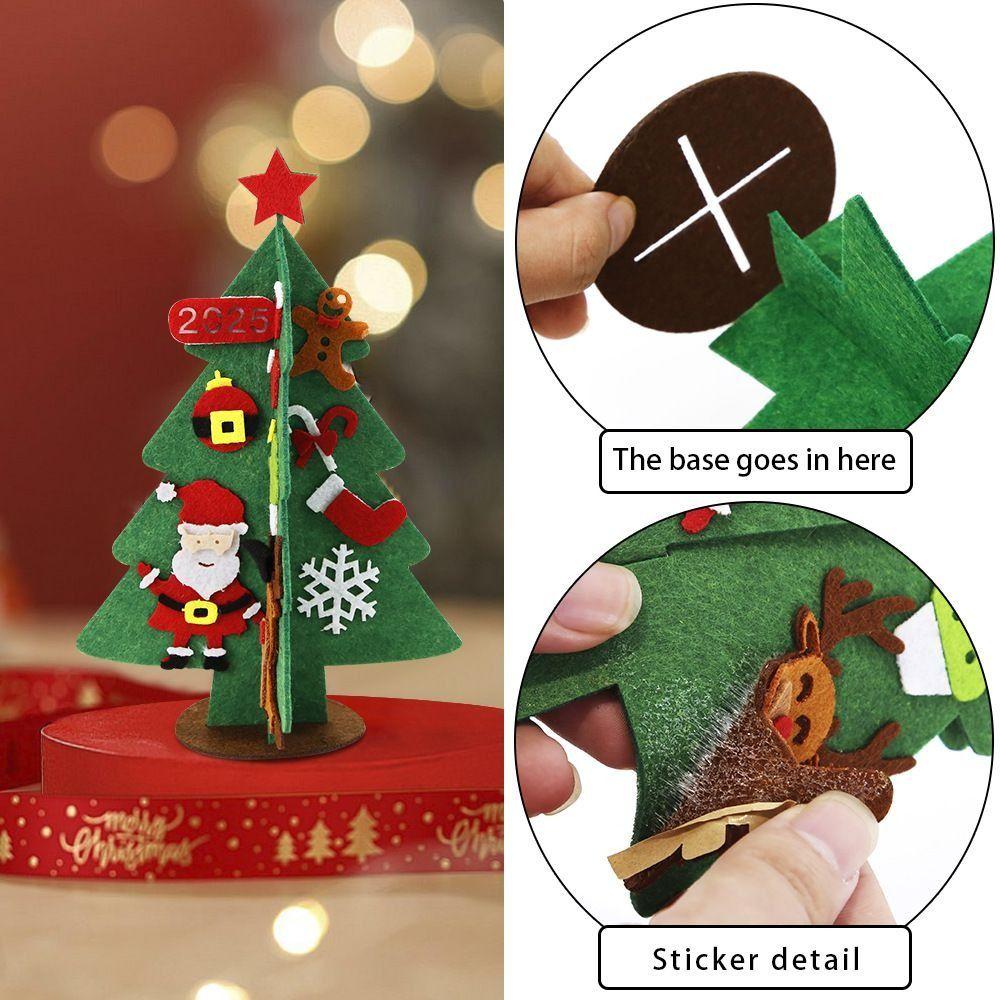 2 Stück/Set Einfach zu installieren Simulierter Weihnachtsbaum Weihnachtsbaum Materialpaket Kindergeschenke