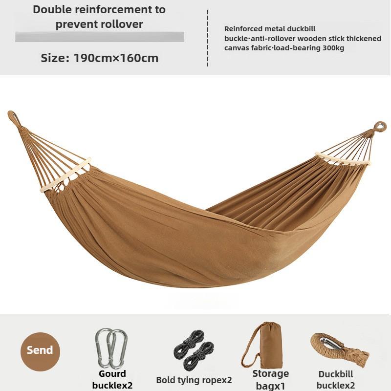Hammock Outdoor Swing Summer Camping and Prevent Rollover Household Indoor Dormitories Are Suitable for Convenient and Practical