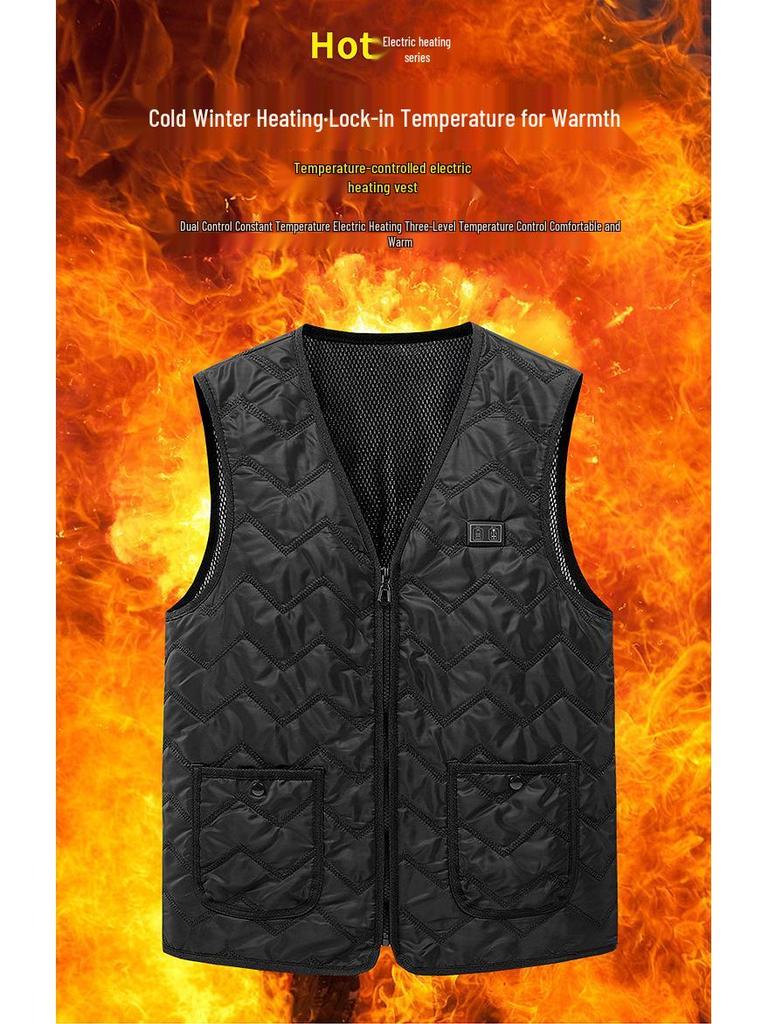Dual Control USB Heated Vest - Couple Style, Constant Temperature, Cold Protection