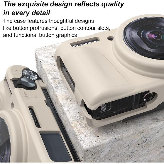 Silicone Case for PowerShot SX740/ SX730 Digital Camera with with Removable Lens Cover and Screen Protector and a Lanyard for PowerShot SX740/ SX730