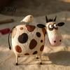 Pastoral Aesthetic Decor Cute Milk Cow Statue, Handcrafted Resin Ornament, Farmhouse Animal Figurine for Unique Artistic Craft Home Decor, Rustic