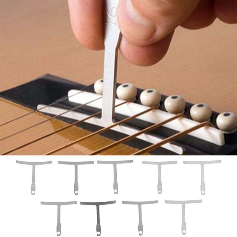 9Pcs Professional Guitar T-ruler Arc Measurement Luthier Tools  Music Tool Kit