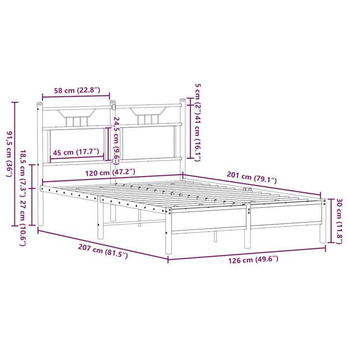 VidaXL Bed Frames Without Mattress Sonoma Oak 120x200 Cm 4106942