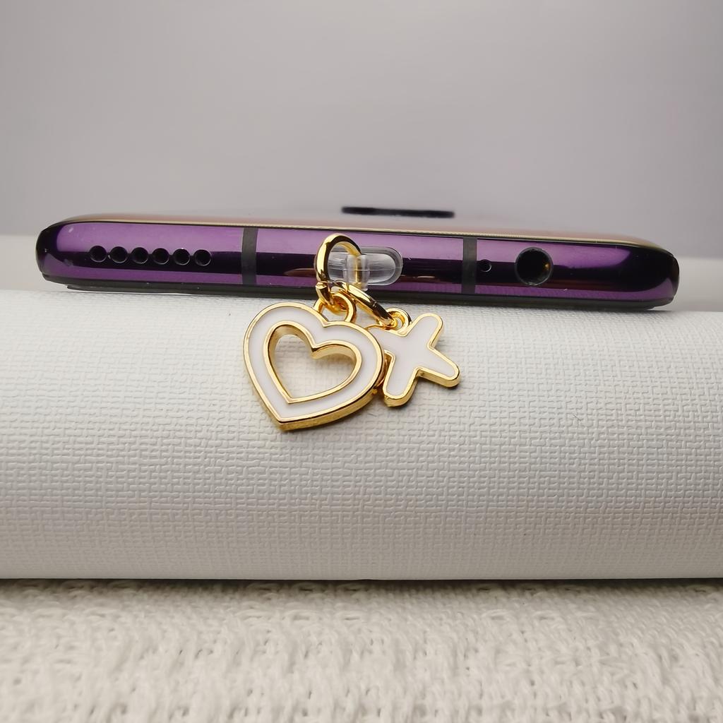 Love Letter A-M Phone Dust Plug, 26 Uppercase Letters Phone Charms, Phone Accessories, DIY Phone Decoration