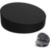 Garden Sofa Bed Cover 210D Waterproof Round Rattan Sofa Bed Cover All Weather Protection Garden Furniture Cover with Storage Bag (Black)LO-R