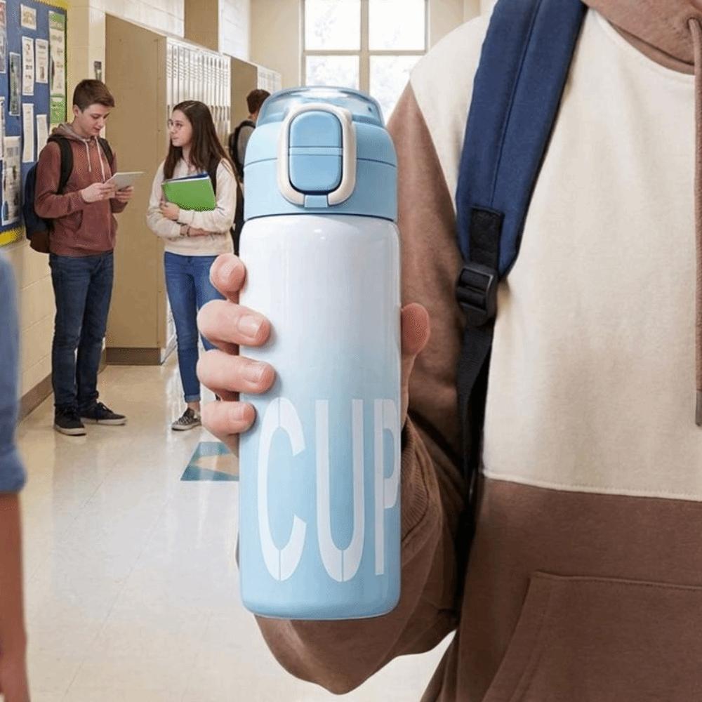 Leak-proof Sports Water Bottle Large Capacity Thermos Cup Stylish Insulated Bottle Fitness