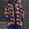 S-5XL for 2025 New 3D Printed Autumn and Winter Jacket Thickened Hooded Cardigan Sweater