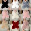 Winter Faux Rabbit Fur Scarf For Women Girls Scarf Soft Plush Scarves Solid Color Neck Collar Warmer Stuff Christmas Gifts