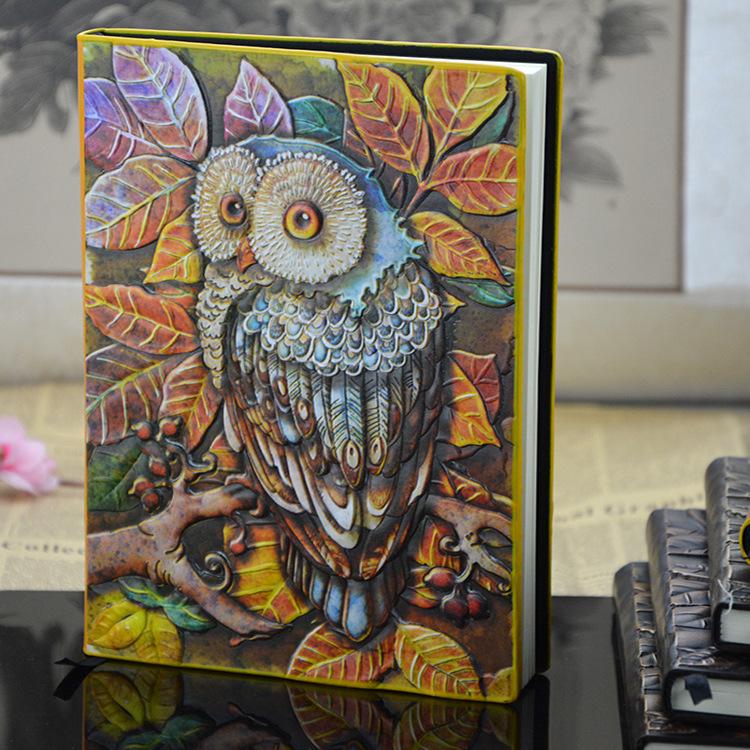 European Retro Owl Travel Souvenir Notebook
