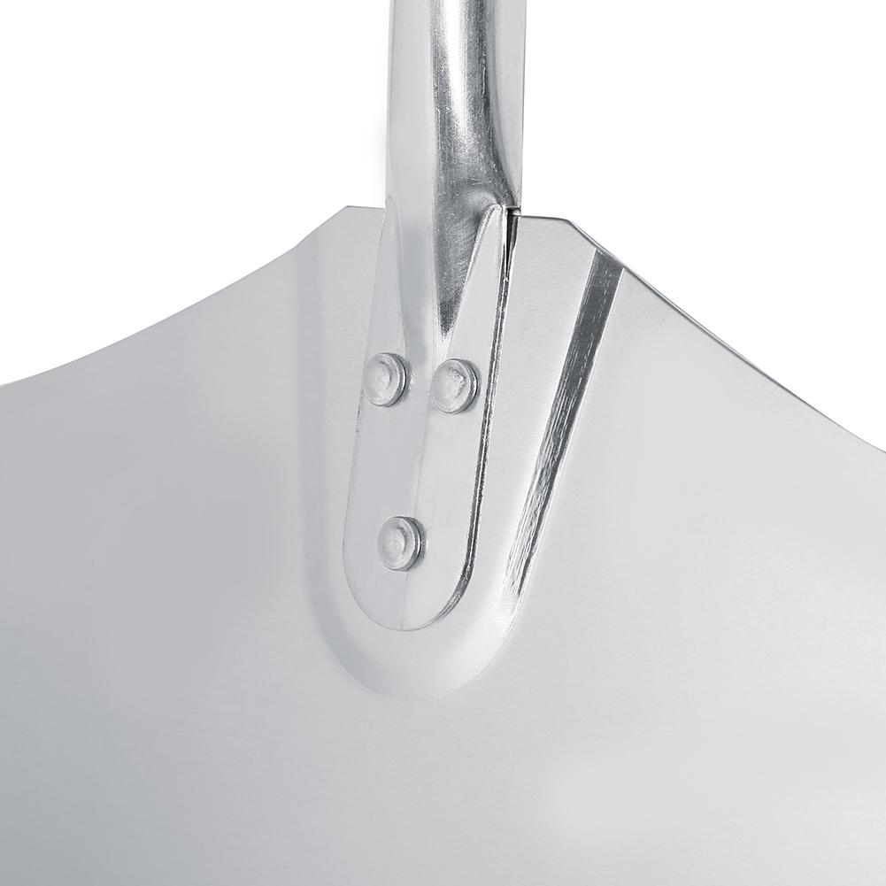 1Pc Kitchen Aluminum Alloy Pizza Peel Bakers Oven Restaurant Paddle With Wooden Handle New