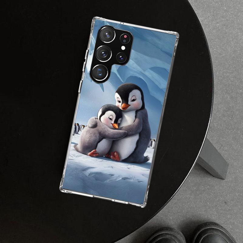 Penguins Love At The North Pole Phone Case Cover for Samsung Galaxy S26 S25 Edge S24 S23 Ultra S22 Plus S21 FE S20 + Art Customi