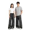 Warrior Three Stripes Camouflage Quick-Dry Pants Cool Breathable Comfortable American Trend Retro College Style Lace-Up Straight Leg Pants 26071602-M