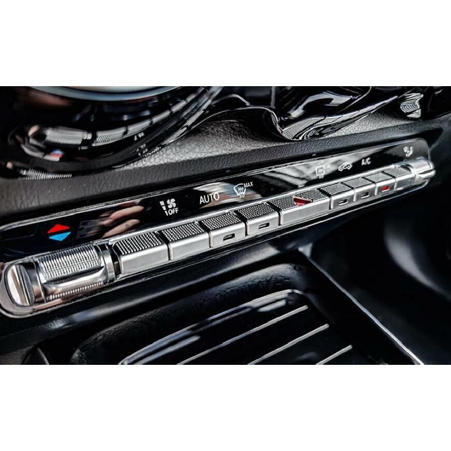 For Benz GLB - Aluminum Silver Central Console AC Button Cover Sticker