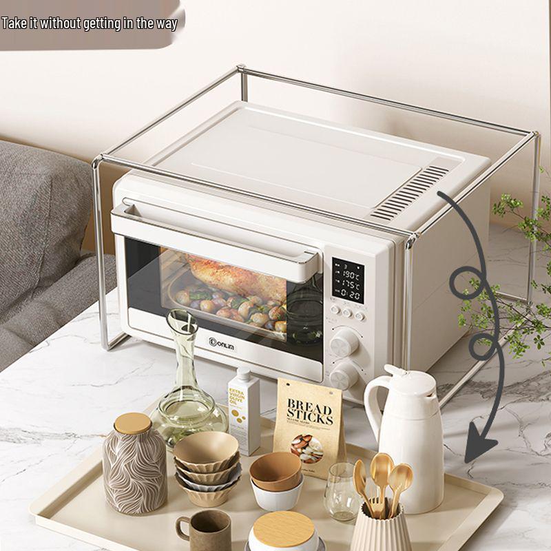 New Split Stainless Steel Multifunctional Kitchen Microwave and Electric Oven Countertop Storage Rack