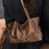 Korean Niche Tote Bag Women's 2025 New Retro Large-capacity Commuter Shoulder Bag Fashionable Light Luxury Underarm Bag
