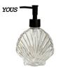 Muschel Lotion Flasche 400ML Strand Nachfüllbarer Seifenspender, Flüssiger Hand Glas Behälter Behälter, Pumpe für Badezimmer Küchenarbeitsplatte Spender